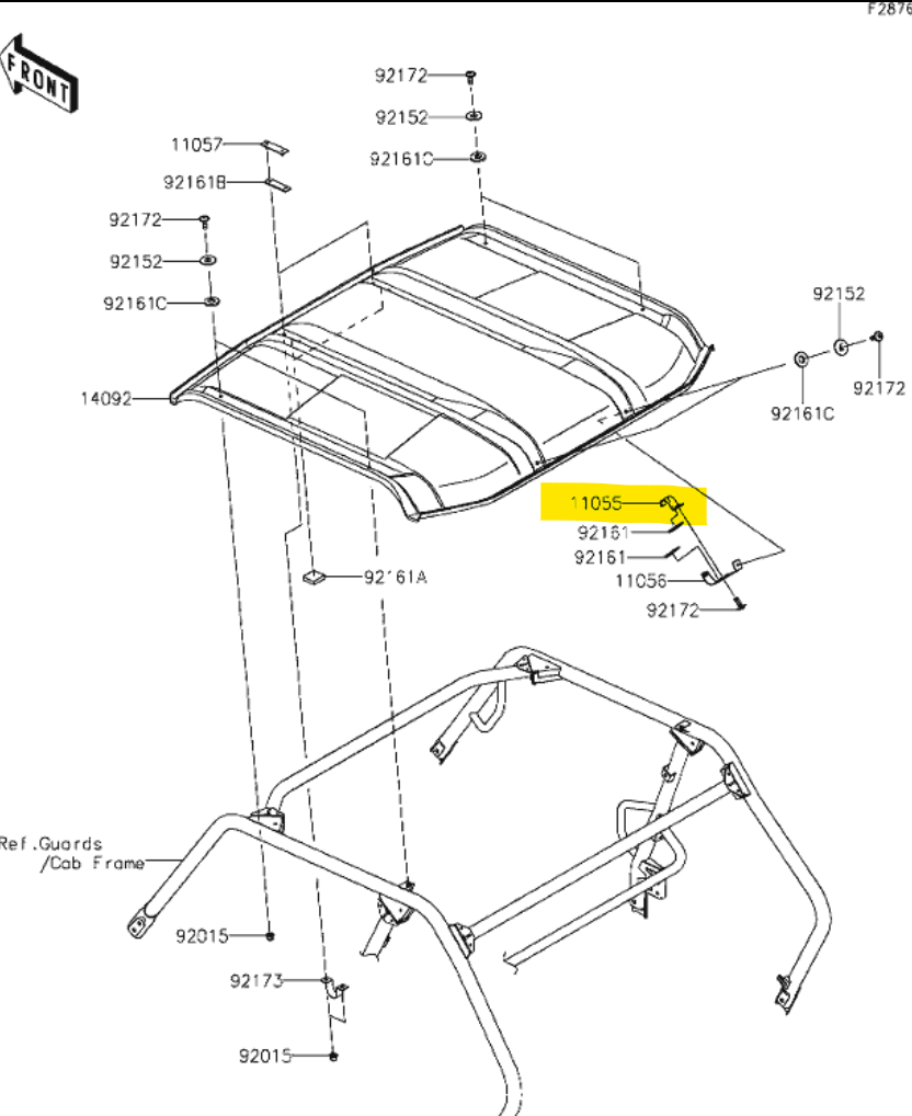 11055-0914 BRACKET,WINDSHIELD